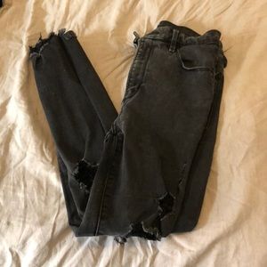 Black ripped Abercrombie & Fitch jeans